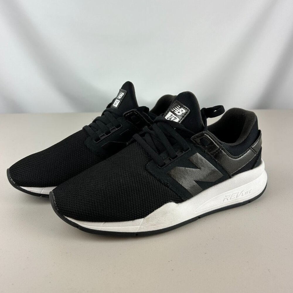 Women's New Balance 247 Black Classic Lifestyle Athletic Shoe Size:6.5